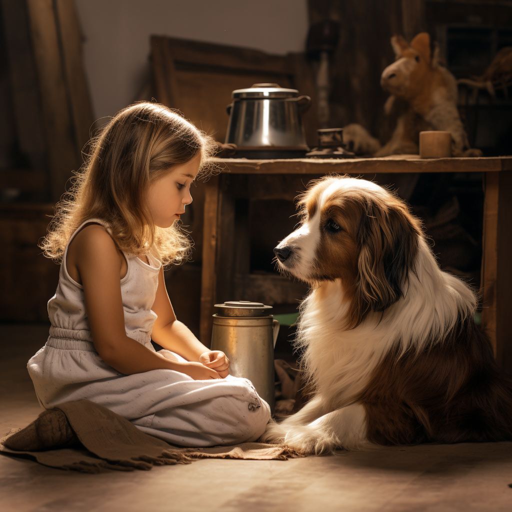 Folie 14, Bild aus dem Deck (pablito9797_a_Foto_of_a_little_girl_petting_a_dog_on_a_floor_wi_2d18f882-acf1-4cbb-b3c9-c8d6b31f1e9f.PNG)